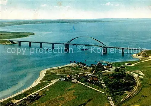 AK / Ansichtskarte Fehmarnsund Fliegeraufnahme Bruecke