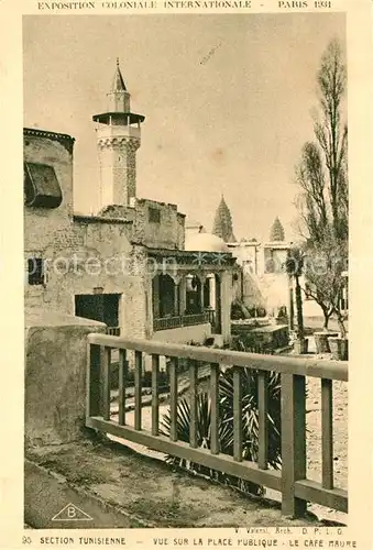 AK / Ansichtskarte Exposition Coloniale Internationale Paris 1931 Section Tunisienne Place Publique Cafe Maure  Kat. Expositions