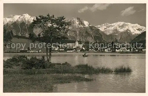 AK / Ansichtskarte Seefeld Tirol Blick vom Wildsee Karwendelgebirge Kat. Seefeld in Tirol