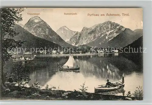 AK / Ansichtskarte Pertisau Achensee Blick ueber den See zum Tristenkopf und Sonnenjoch Alpenpanorama Kat. Eben am Achensee