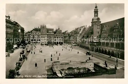 AK / Ansichtskarte Leipzig Markt Petersstrasse Kat. Leipzig