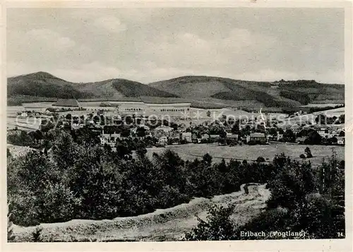 AK / Ansichtskarte Erlbach Vogtland Panorama Kat. Erlbach Vogtland