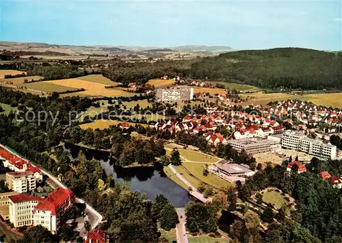 AK / Ansichtskarte Salzuflen Bad Fliegeraufnahme Kurparksee Parksanatorium Seeterrasse Kat. Bad Salzuflen