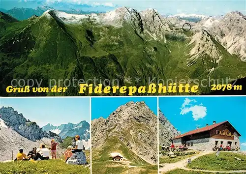 AK / Ansichtskarte Oberstdorf Fiderepasshuette Kat. Oberstdorf