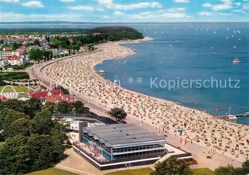 AK / Ansichtskarte Travemuende Ostseebad Fliegeraufnahme Strand Kat. Luebeck