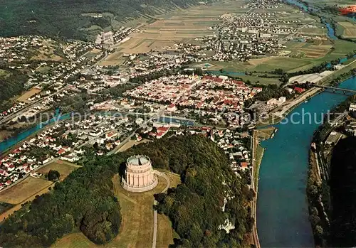 AK / Ansichtskarte Kelheim Fliegeraufnahme Befreiungshalle Kat. Kelheim Donau