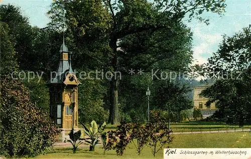 AK / Ansichtskarte Kiel Schlossgarten mit Wetterhaeuschen Kat. Kiel