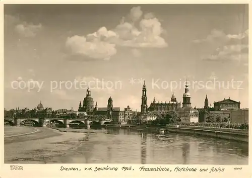 AK / Ansichtskarte Foto Hahn Nr. 10817 Dresden vor der Zerstoerung Frauenkirche Hofkirche Schloss Kat. Fotografie