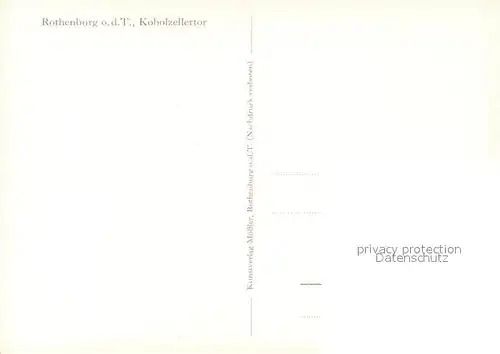 AK / Ansichtskarte Moessler L. Rothenburg Tauber Kobolzellertor  Kat. Kuenstlerkarte