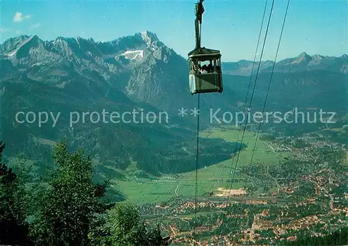 AK / Ansichtskarte Seilbahn Wankbahn Garmisch Partenkirchen  Kat. Bahnen