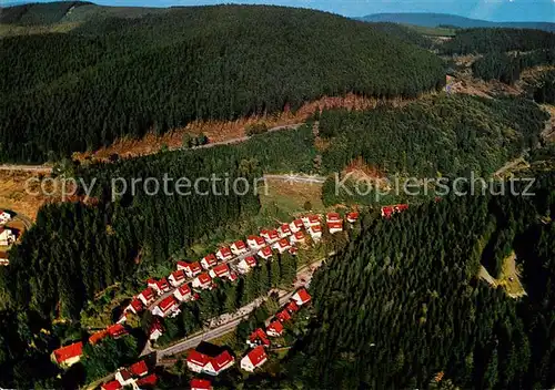 Grund Harz Bad Pfarrwiese Fliegeraufnahme Kat. Bad Grund (Harz)