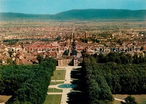 Schwetzingen Fliegeraufnahme Schlossgarten Schloss Kat. Schwetzingen