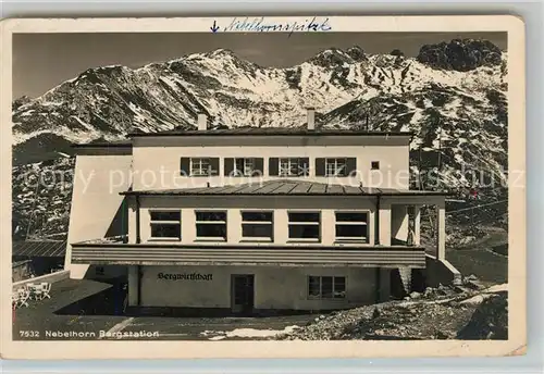 Nebelhorn Bergstation Wintersportplatz Alpen Kat. Oberstdorf