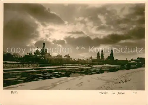 Foto Hahn Nr. 5408 Dresden im Schnee Kat. Fotografie
