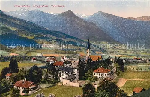 AK / Ansichtskarte Hofgastein Gesamtansicht mit Alpenpanorama Tauernbahn Kat. Bad Hofgastein