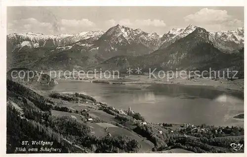 AK / Ansichtskarte St Wolfgang Salzkammergut Blick vom Schafberg Wolfgangsee Alpenpanorama Kat. St. Wolfgang im Salzkammergut