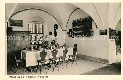 AK / Ansichtskarte Dresden Stube aus der Dresdner Gegend Landesmuseum Kat. Dresden Elbe