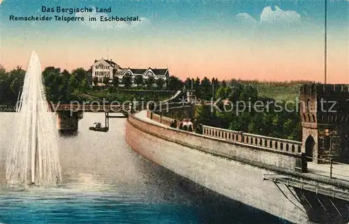 Bergisches Land Remscheider Talsperre im Eschbachtal Kat. 