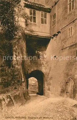 Quedlinburg Eingang in den Schlosshof Kat. Quedlinburg