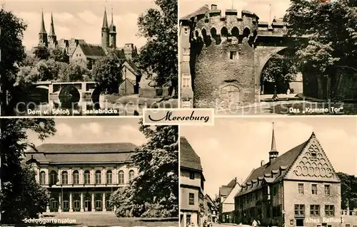 Merseburg Saale Dom Schloss Saalebruecke Das Krumme Tor Schlossgartensalon Altes Rathaus Kat. Merseburg