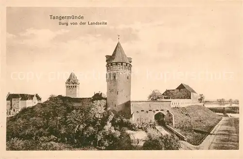 Tangermuende Burg von der Landseite Kat. Tangermuende