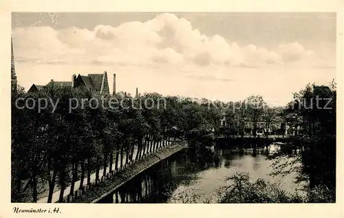 AK / Ansichtskarte Neumuenster Schleswig Holstein Partie am Wasser Kat. Neumuenster