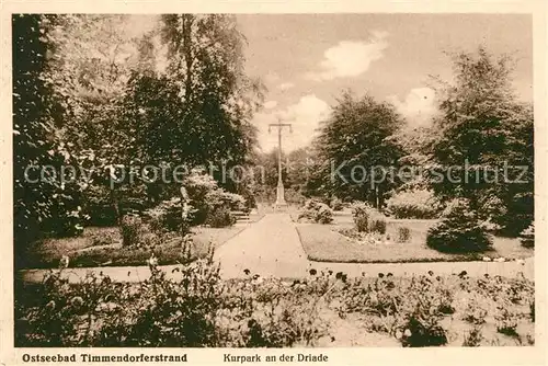 AK / Ansichtskarte Timmendorfer Strand Ostseebad Kurpark an der Driade Kat. Timmendorfer Strand