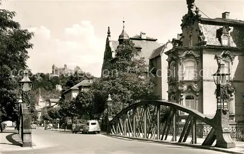 AK / Ansichtskarte Coburg Bahnhofstrasse Bruecke Veste Kat. Coburg