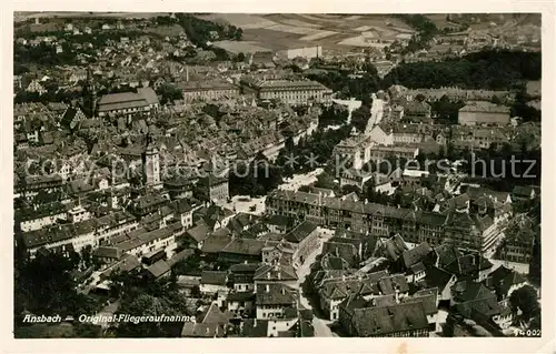 AK / Ansichtskarte Ansbach Mittelfranken Original Fliegeraufnahme Kat. Ansbach