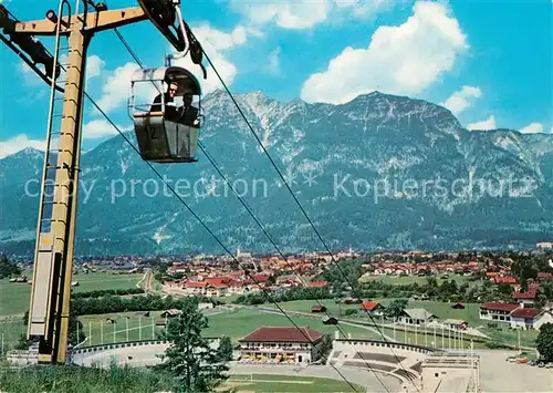 AK / Ansichtskarte Seilbahn Eckbauern Garmisch Partenkirchen Olympia Skistadion Kat. Bahnen