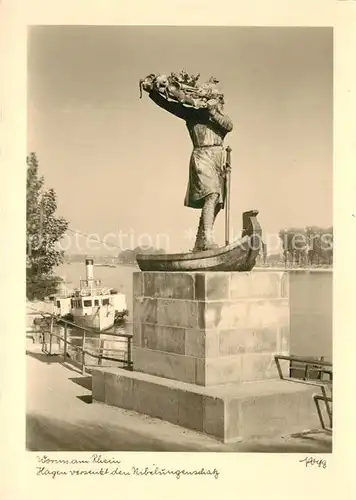 AK / Ansichtskarte Foto Popp Nr. Worms am Rhein Hagen Nibelungenschatz Kat. Fotografie