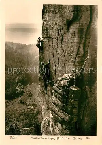 AK / Ansichtskarte Foto Hahn Nr. 3240 Elbsandsteingebirge Barbarine Talseite  Kat. Fotografie