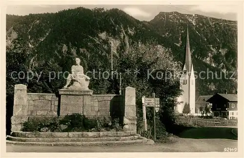 AK / Ansichtskarte Bayrischzell Kriegerdenkmal Kat. Bayrischzell