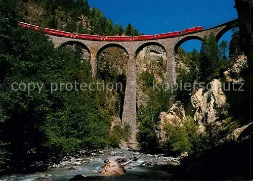 AK / Ansichtskarte Eisenbahn Filisur Landwasserviadukt  Kat. Eisenbahn