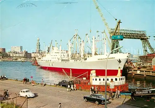 AK / Ansichtskarte Schiffe Ships Navires Republica of Colombia Hamburg Hafen 