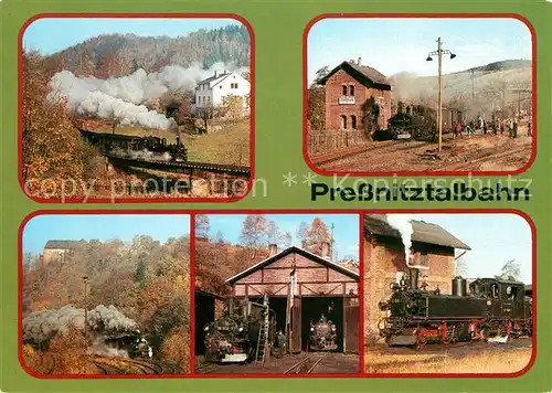 AK / Ansichtskarte Lokomotive Pressnitztalbahn Wolkenstein Joehstadt  Kat. Eisenbahn