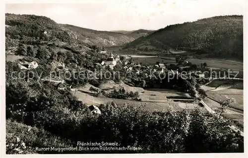 AK / Ansichtskarte Muggendorf Fraenkische Schweiz Blick vom Ruebsteinach Felsen Kat. Wiesenttal