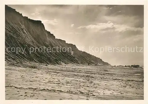 AK / Ansichtskarte Wenningstedt Sylt Rotes Kliff Strand Kat. Wenningstedt Braderup (Sylt)