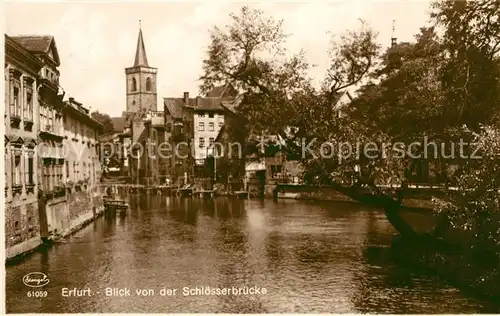 AK / Ansichtskarte Erfurt Blick von der Schloesserbruecke Kat. Erfurt