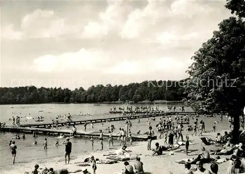 AK / Ansichtskarte Biesenthal Bernau Freibad am Grossen Wukensee Kat. Biesenthal Bernau