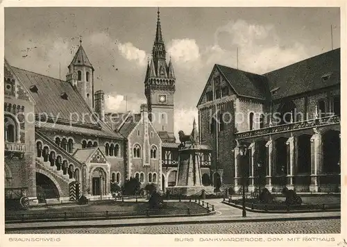 AK / Ansichtskarte Braunschweig Burg Dankwarderode Dom Rathaus  Kat. Braunschweig