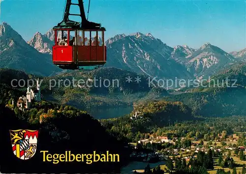 AK / Ansichtskarte Seilbahn Tegelberg Koenigsschloesser Alpsee  Kat. Bahnen