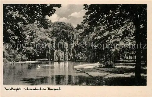 AK / Ansichtskarte Bad Hersfeld Schwanenteich im Kurpark Kat. Bad Hersfeld