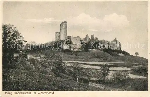 AK / Ansichtskarte Greifenstein Hessen Burgruine im Westerwald Kat. Greifenstein