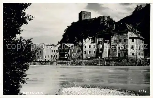 AK / Ansichtskarte Rattenberg Tirol Uferpartie am Inn Blick zur Burg Kat. Rattenberg