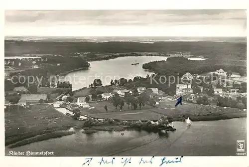 AK / Ansichtskarte Himmelpfort Fliegeraufnahme mit Kloster Himmelpfort Kat. Fuerstenberg