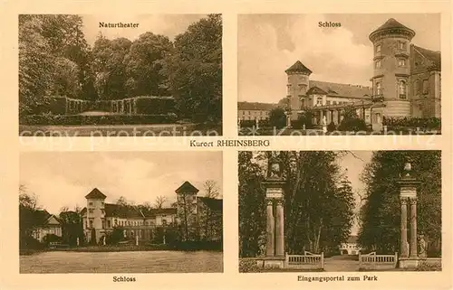 AK / Ansichtskarte Rheinsberg Naturtheater Schloss Eingangsportal zum Park Kat. Rheinsberg