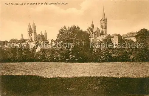 AK / Ansichtskarte Bad Homburg Stadtbild mit Kirchen Kat. Bad Homburg v.d. Hoehe