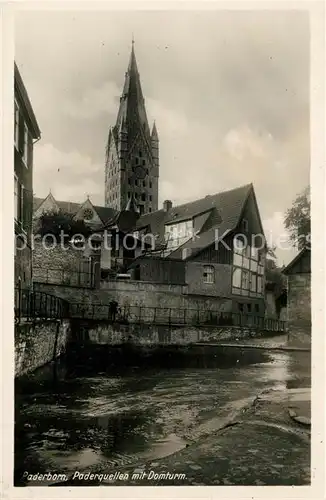 AK / Ansichtskarte Paderborn Paderquelle mit Domturm Kat. Paderborn