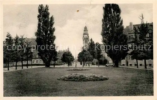 AK / Ansichtskarte Wittenberge Prignitz Am Heinrich Heine Platz mit Rathaus Kat. Wittenberge